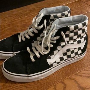 Vans checkered high tops